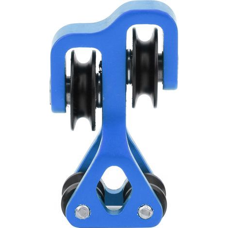 Bogenschießseilführung, Verbundsehnentrenner, Rolle, Edelstahllager, blau (1/5)