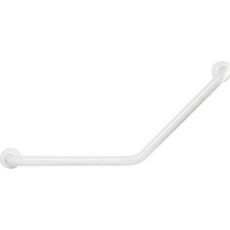 Barre di appoggio angolata a 135° bianco in epoxy 400x400mm ⌀30mm