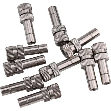 Buse de brumisation en laiton, tête pulvérisation à basse pression connexion rapide pour tuyau d'arrosage le refroidissement, dépoussiérage et l'humidification 30 pièces 0.6mm（0.0236in） 50 Pièces (1/5)