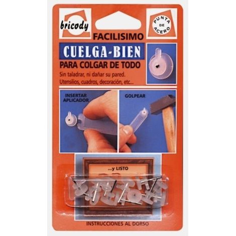 Colgador cuadros univ ext lat cuelga bien 12 pz bricody