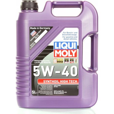 Huile Liqui Moly 5W40 Syntoil High Tech 5L (1/3)
