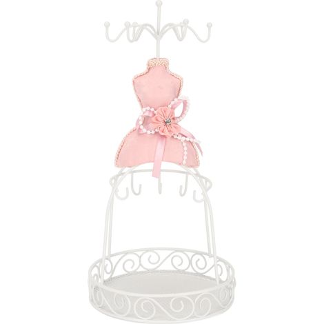 Porte-bijoux mannequin princesse pour boucles d'oreilles, bracelets et bagues, présentoir de vitrine élégant (1/5)