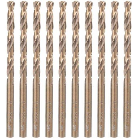 10pcs Forets Hélicoïdaux En Acier Haute Vitesse Forets Hss Outil De Forage Pour Acier Inoxydable Plaque De Fer Bois (2.5mm) (1/4)