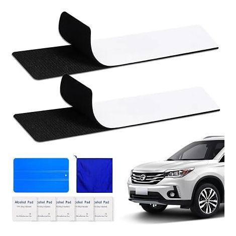 Frameless Adhesive Number Plate Holder for Car Plate with Adhesive Mount, Screwless Mounting for Standard Number Plates (1/5)