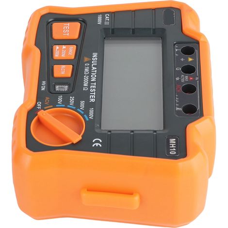 Digitales Megohmmeter, elektrisches Erdungswiderstandsmessgerät, Isolationsprüfer, hohe Genauigkeit, MH10, Orange (1/5)