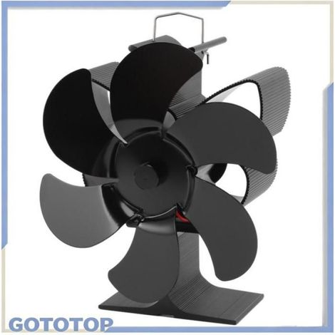 Ventilateur De Poêle - Aluminium - 6 Pales - Pour Cuisinière À Gaz Poêle À Bois Cheminée - 1 Pièce (1/5)