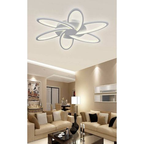 TrAdE Shop Traesio - Plafoniera Led 59 Watt Lampada Moderna Bianca A Luce Fredda Calda Naturale C15 - -Bianco Naturale      -
