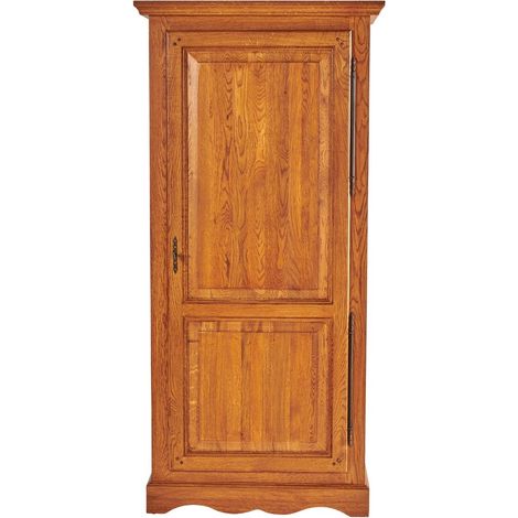 Bonnetière en chêne massif 1 porte 3 tablettes - LA BRESSE (1/5)