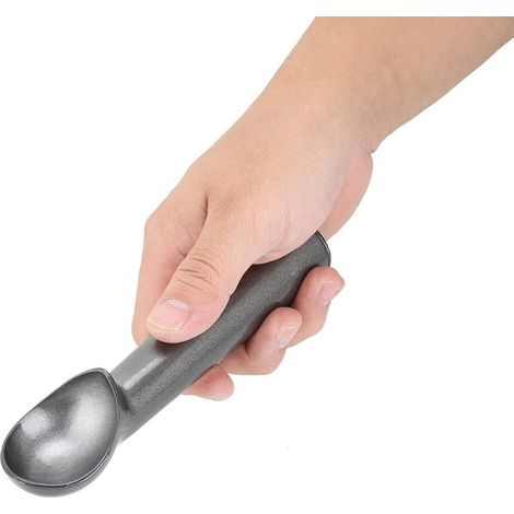 Cuillère à Crème Glacée, Cuillère à Crème Glacée en Aluminium Domestique, Cuillère à Crème, Pelle à Pastèque, Ustensiles De Cuisine Noirs (1/5)