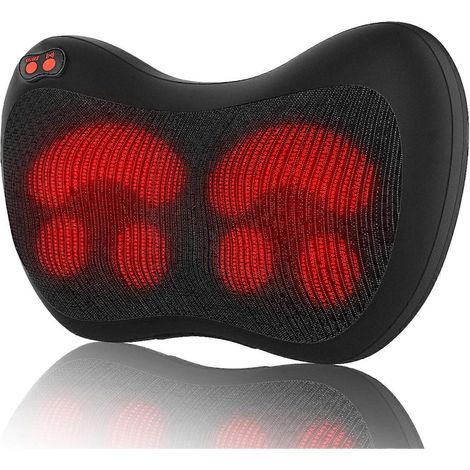 Appareil de massage pour le dos et la nuque, coussin de massage Shiatsu pour le bas du dos et la nuque avec fonction chauffante - Massage en profondeur des tissus pour les épaules, la nuque, le dos et (1/5)
