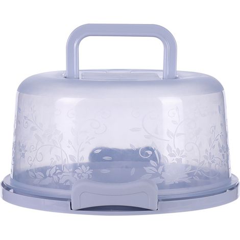 Aufbewahrungsboxen für Kuchen und Cupcakes mit Deckel, 25 cm, transparent und mit Griffen ausgestattet, ideal als Geschenk für die Familie.