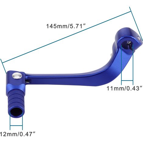 Aluminum folding gear shift lever, compatible with CRF110 off-road vehicle gear shift lever, and blue for most models. (1/4)