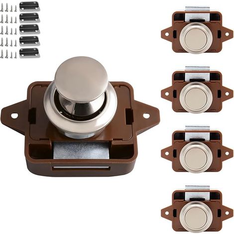 Push Button Latch Locks for Motorhome Furniture Lock Knobs (1/5)