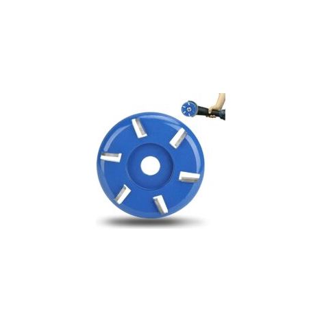 Disco para trabajar la madera, raspador de seis dientes, disco de lijado para madera, muela abrasiva para madera, sierra eléctrica de 6 dientes y herramienta de fresado, 16 mm de diámetro interior - C