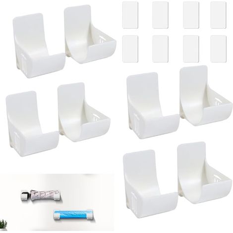 Support de Sac Poubelle Mural, Organisateur de Sac en Plastique, Boîte Rangement Murale en Plastique, Distributeur Adhésif pour Cuisine, Armoire et Salle de Bain (1/5)