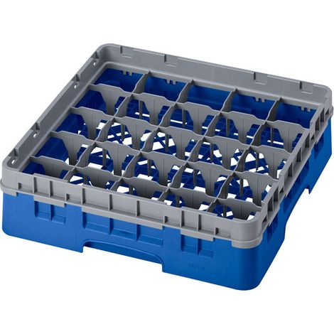 Casiers de lavage haut max 9.2 cm - 50 x 50 x 14.3 cm - Bleu - Lot de 5 - Cambro