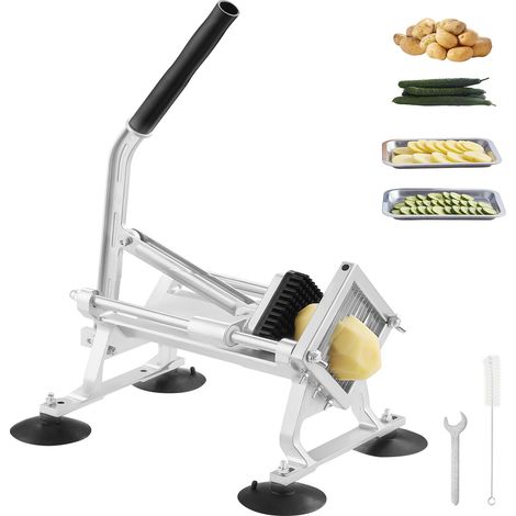 Trancheuse à Légumes et Fruits Commerciale 6,35 mm, Coupe-Légumes Manuelle en Acier Inoxydable et Alliage d'Aluminium, avec Pieds Antidérapants, pour Radis, Oignons, Pommes de Terre, Cuisine (1/5)