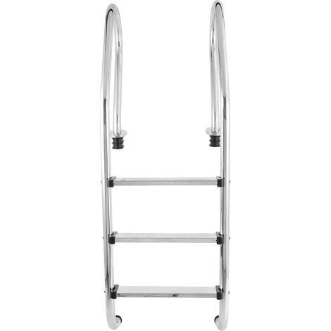 Échelle de piscine à 3 marches, acier inoxydable 304, pédale antidérapante, anticorrosion (1/5)