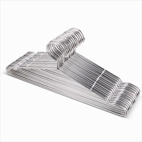 Cintres en Acier Inoxydable - Lot de 20 Pièces, Rangement Vêtements Durable (1/5)