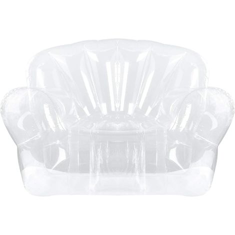 Kaelt - Chaise gonflable/siège de canapé (transparent transparent) pour chambre d'enfant adolescente – Mobilier intérieur/extérieur confortable pour piscine, maison, dortoir, cour, fêtes et événements (1/5)