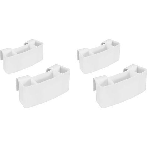 Lot de 4 organisateurs de rangement pour outils de tour de potier avec séparateurs ajustables pour un rangement optimal (15,2 x 6,4 x 4 cm) Blanc (1/5)