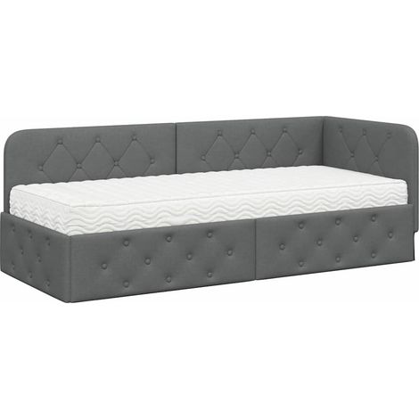 Maison Exclusive - Estructura de cama en esquina Gris oscuro 80 x