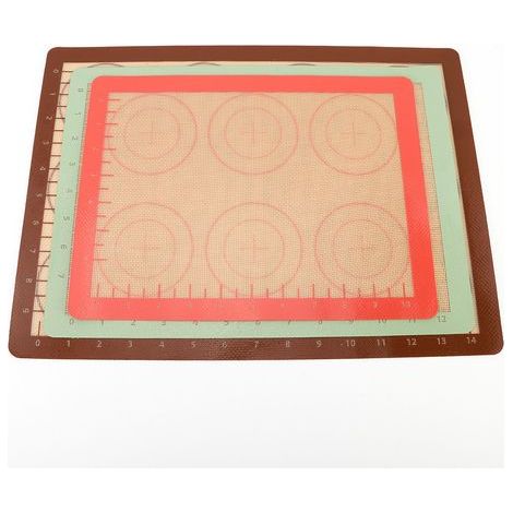 3 tapis de cuisson en silicone pour macaronis. résistants à la chaleur et antiadhésifs (1/4)
