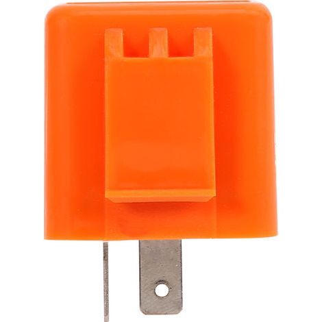 Relais clignotant universel pour moto, 2 broches, LED, 12 V, orange, vitesse de clignotement réglable (1/5)
