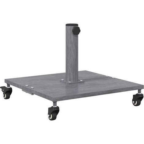 Pied de parasol, aspect bois gris foncé, 45 x 45 x 31,5 cm (1/5)