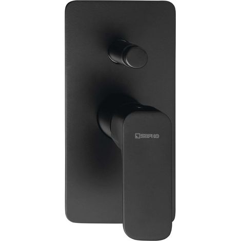 Sapho Spy - Miscelatore doccia ad incasso, 2 utenze, nero opaco PY42/15