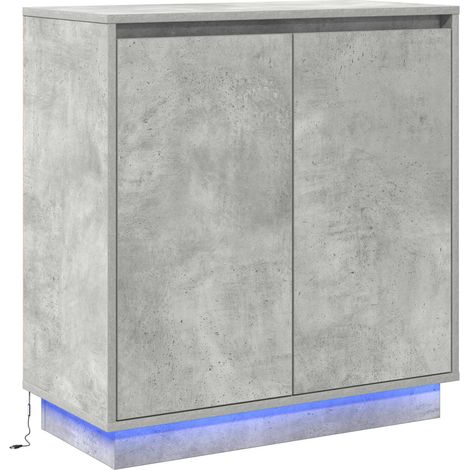 Maison Exclusive - LED-Sideboard für Betongrau 71 x 34,5 x 75 cm