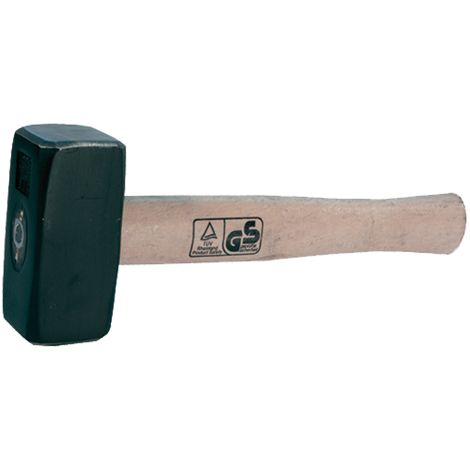 Maillet de macon gr. 800 avec tete en acier trempe' et manche en bois peint