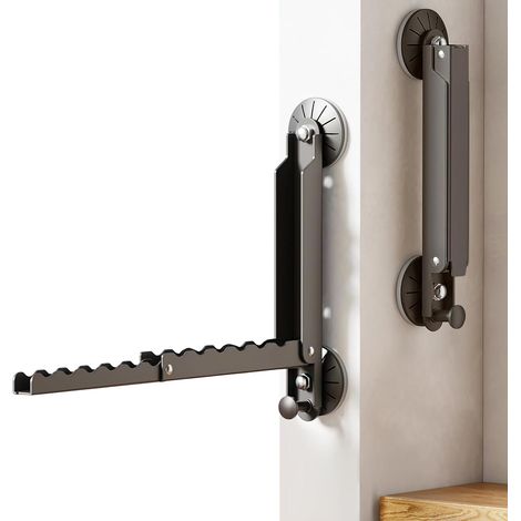 Due appendiabiti da porta per il bagno con ganci a ventosa pieghevoli, adatti sia per la cucina che per la camera da letto. (1/5)