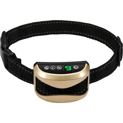 Collier anti - aboiement, collier de chien électrique, collier d'entraînement rechargeable, or (1/5)