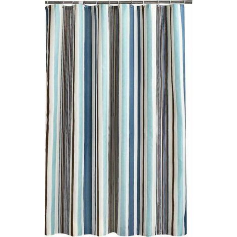 Rideau de douche 200x240 cm (LxH), Rideaux de douche anti-moisissures Doublure en tissu dPolyester doux Rideaux de bain Rideau Beau modèle pour WC de salle de bains (1/4)