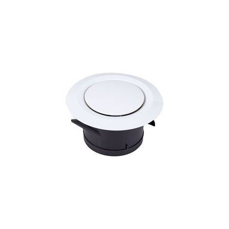 Grille de Ventilation Ronde Réglable en Plastique, Bouche d'Extraction et d'Insufflation d'Air avec Joint, 3 Griffes, Aération pour Ventilateur (1/4)