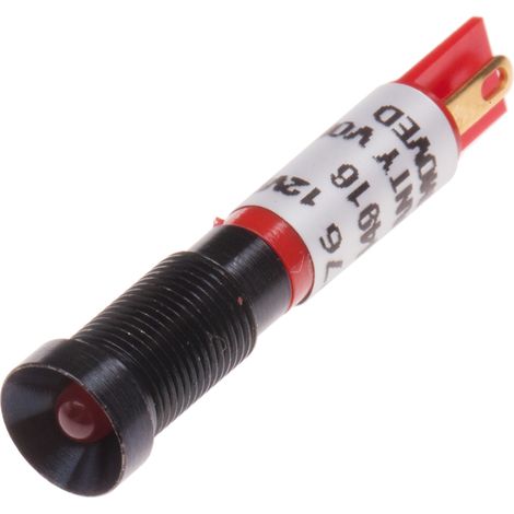 Voyant LED lumineux Rouge RS PRO, dia. 6mm, 12V c.c., taille de la lampe 3 mm ( Prix pour 1 )
