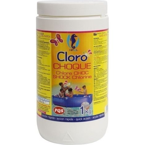 Cloro de choque granulado, bote 1 kg