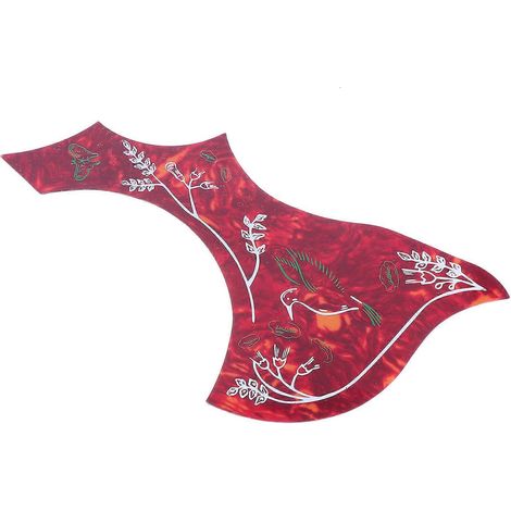 1 autocollant de protection anti-rayures pour guitare, de forme unique.