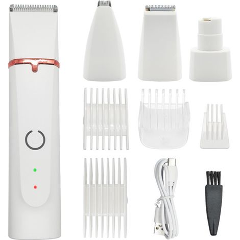 Kit de toilettage et d'hygiène 4 en 1 pour chiens et chats, silencieux, pour l'entretien du pelage et des griffes à domicile.-AquaForge (1/5)