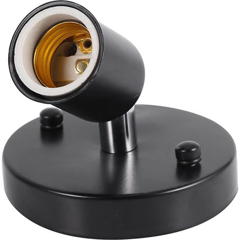 Lustre Plafond Moderne Vintage Noir avec Douille E27 Rotative 180° pour Mur (1/5)