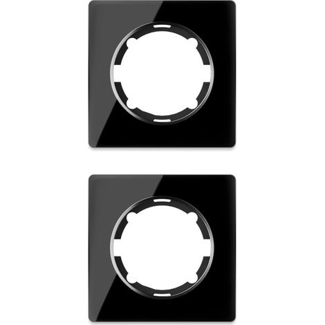 Plaque de finition OneKeyElectro Garda, 1 poste, lot de 2, noir