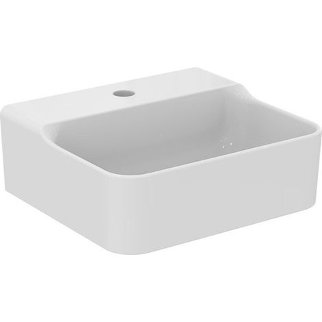 Lave-mains CONCA 400x350x165mm blanc 1 trou pour robinet, sans trop-plein IDEAL STANDARD