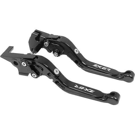 Leviers de frein et d'embrayage réglables CNC pour moto Kawasaki Ninja ZX-6R ZX6R ZX636 ZX 6R ZX 636 2019 2020 - NOIR (1/5)