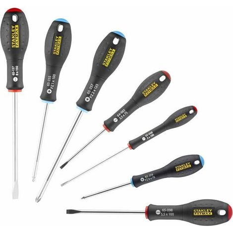 Stanley Fatmax Set aus 7 ergonomischen schwarzen Schraubendrehern (1/3)