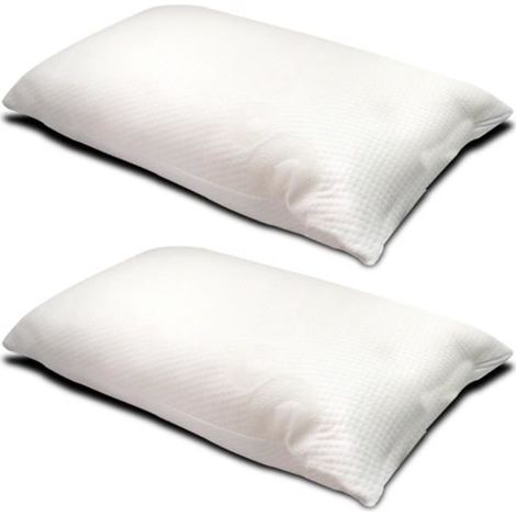 Oreiller viscoélastique (lot de 2) - JUANIO - JUANIO - 105 x 40 cm - Anti-acariens - Lavable en machine (1/4)