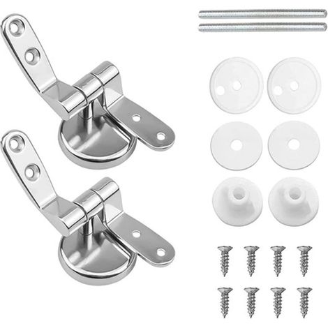 Toilet Seat Hinge, Replacement Fixing Kit for Toilet Seat, Toilet Hinge Fixings (1/5)