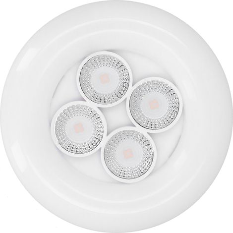 Projecteur LED à 4 trous, 3 vitesses d'éclairage, pour garage ou entrepôt, 165-265 V CA, 38 W