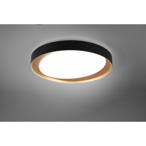 Zeta LED dimmbare Deckenleuchte Ø48 cm Schwarz und Gold Trio Beleuchtung (1/4)