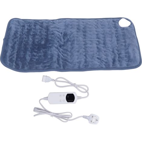 Tapis chauffant électrique à température constante, velours doux, couverture chauffante pour l'hiver, bleu, prise UK 220-240V (1/5)